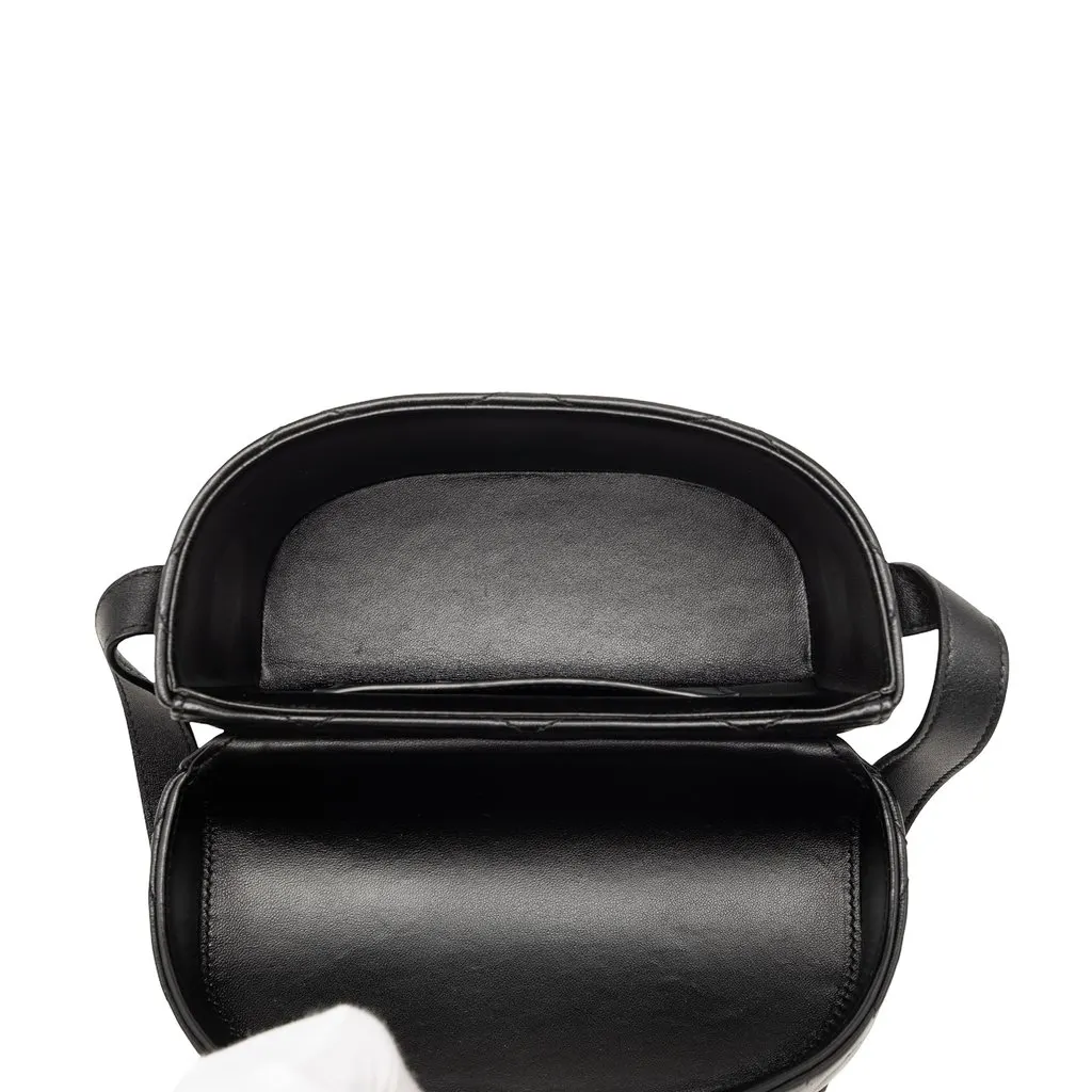 Saint Laurent Quilted Lambskin Monogram June Box Bag Black Leather Very good - Model View