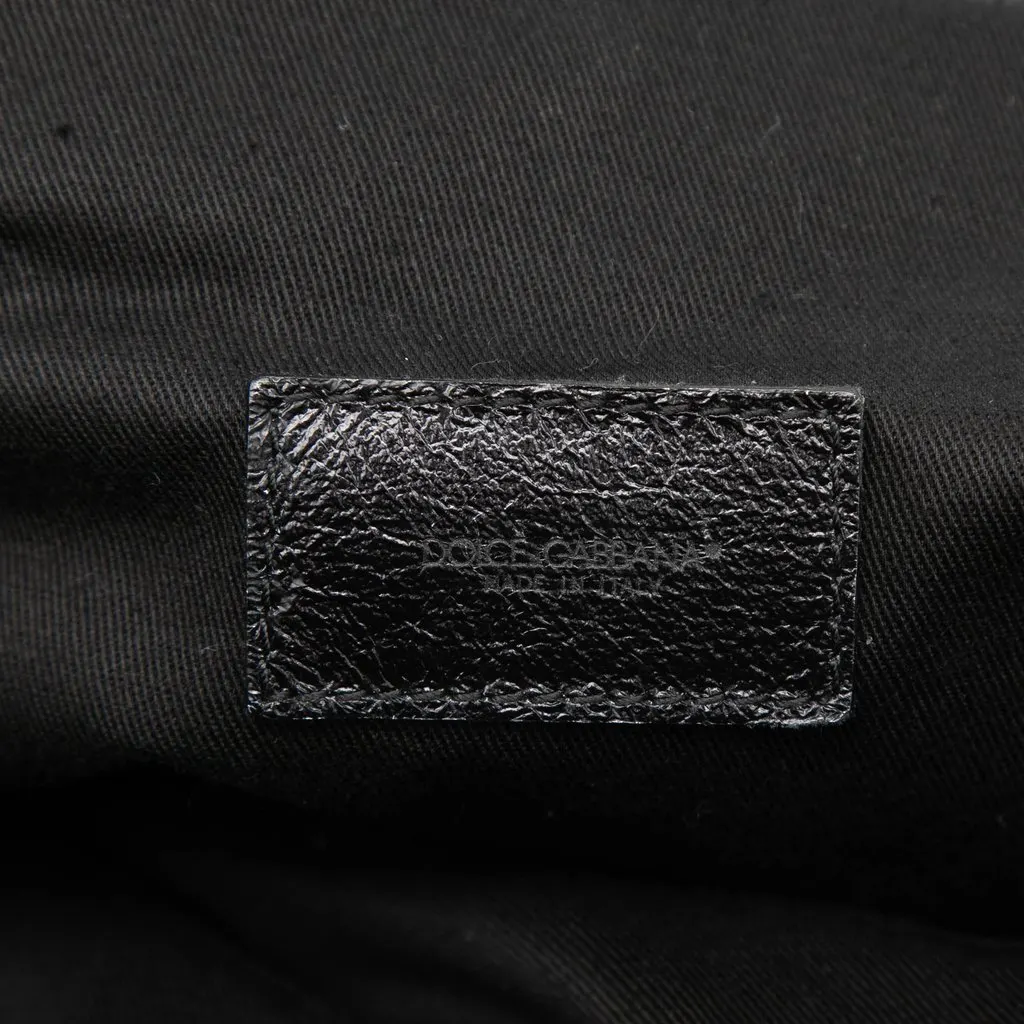 Dolce & Gabbana Woven Leather Net Handle Bag Black Leather Very good - Box View
