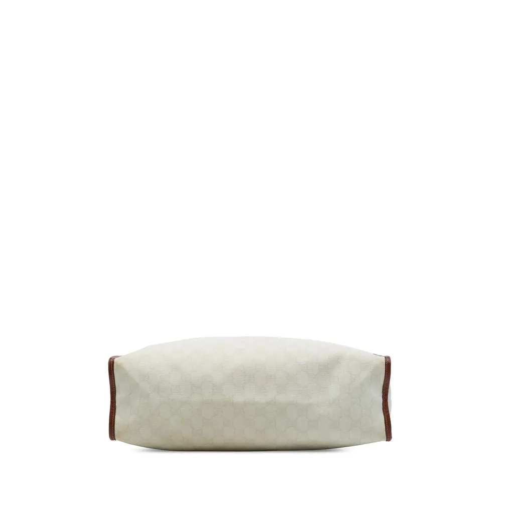 Gucci GG Supreme Web Tote White Canvas Very good - Inside View