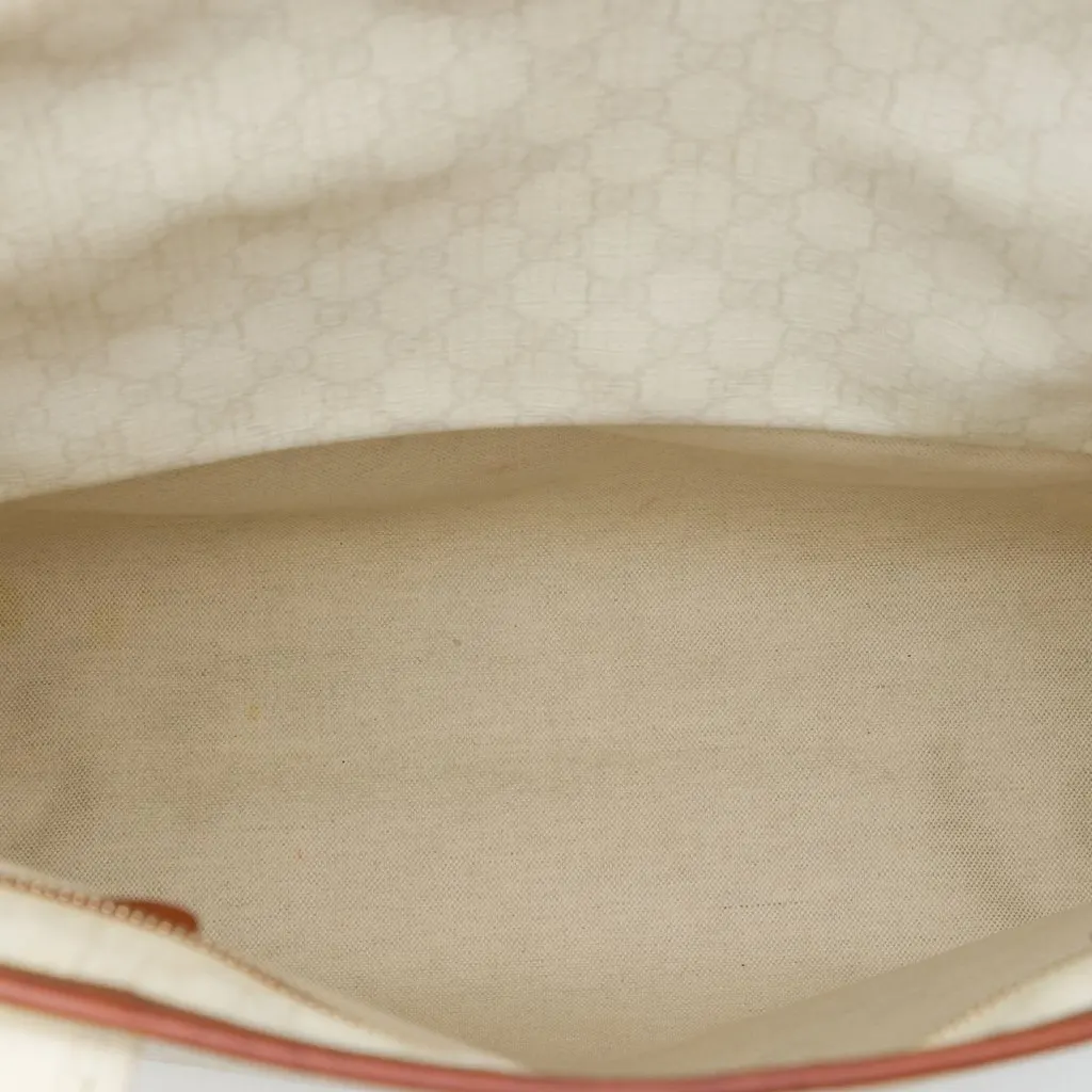 Gucci GG Supreme Web Tote White Canvas Very good - Model View