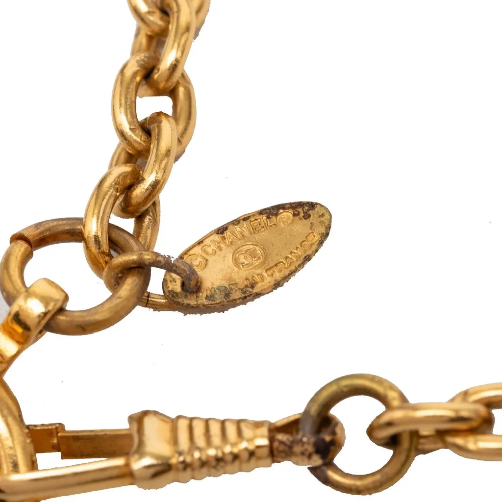 Chanel Gold Plated 31 Rue Cambon Medallion Pendant Necklace Gold Metal Very good - Inside View