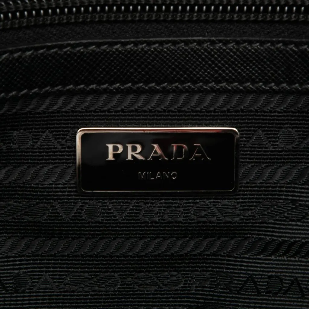 Prada Saffiano Trimmed Tessuto Open Convertible Tote Black Polyamide Very good - Box View