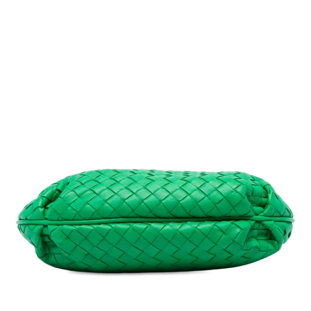 Bottega Veneta Nappa Intrecciato Shoulder Bag Green Leather Good - Inside View