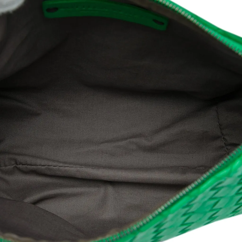 Bottega Veneta Nappa Intrecciato Shoulder Bag Green Leather Good - Model View