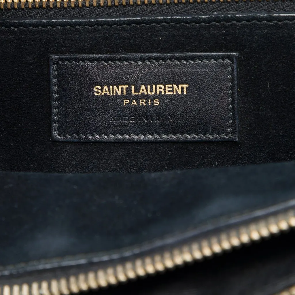 Saint Laurent Medium Leather Sac De Jour Satchel Black Leather Very good - Box View