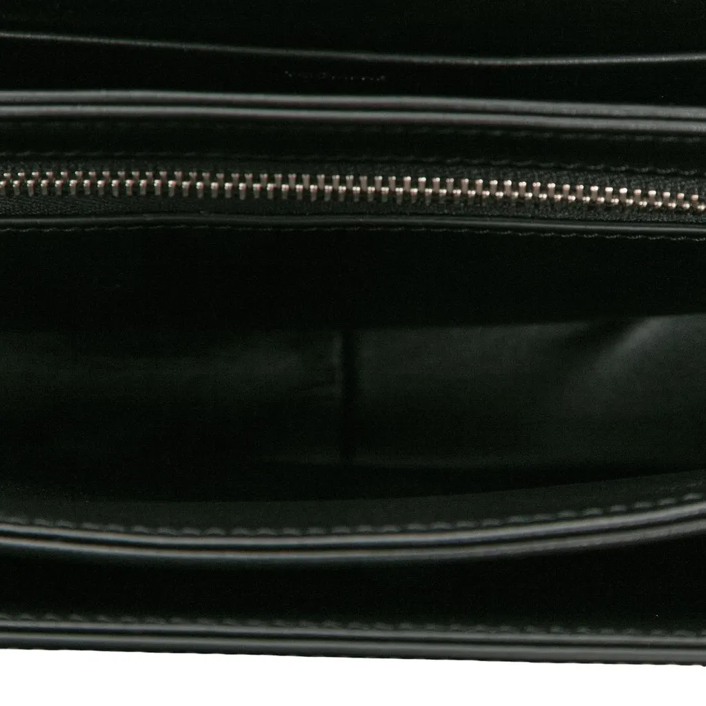 Celine Classique Shiny Calfskin Triomphe Crossbody Black Leather Very good - Model View