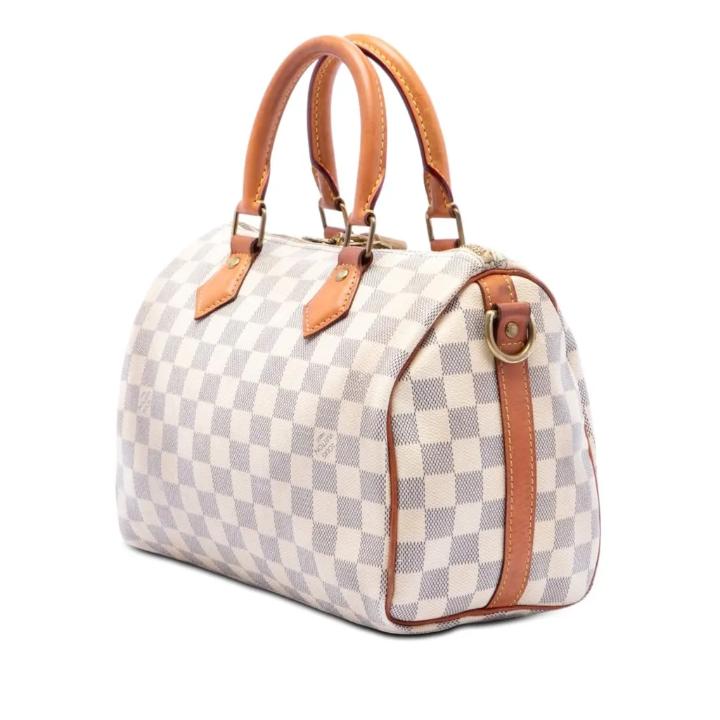 Louis Vuitton Damier Azur Speedy Bandouliere 25 White Very good - Back View