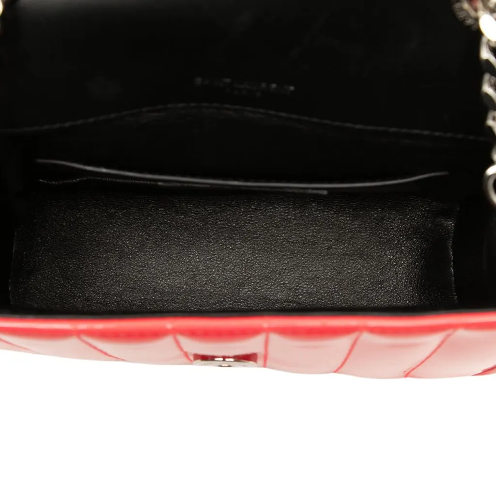 Saint Laurent Small Patent Monogram Vicky Chain Bag Orange Leather Very good - Model View