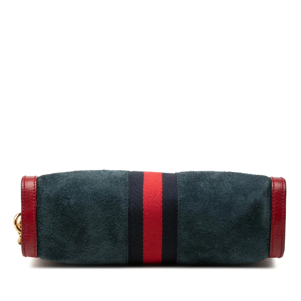 Gucci Small Suede Web Ophidia Chain Crossbody Blue Suede Very good - Inside View