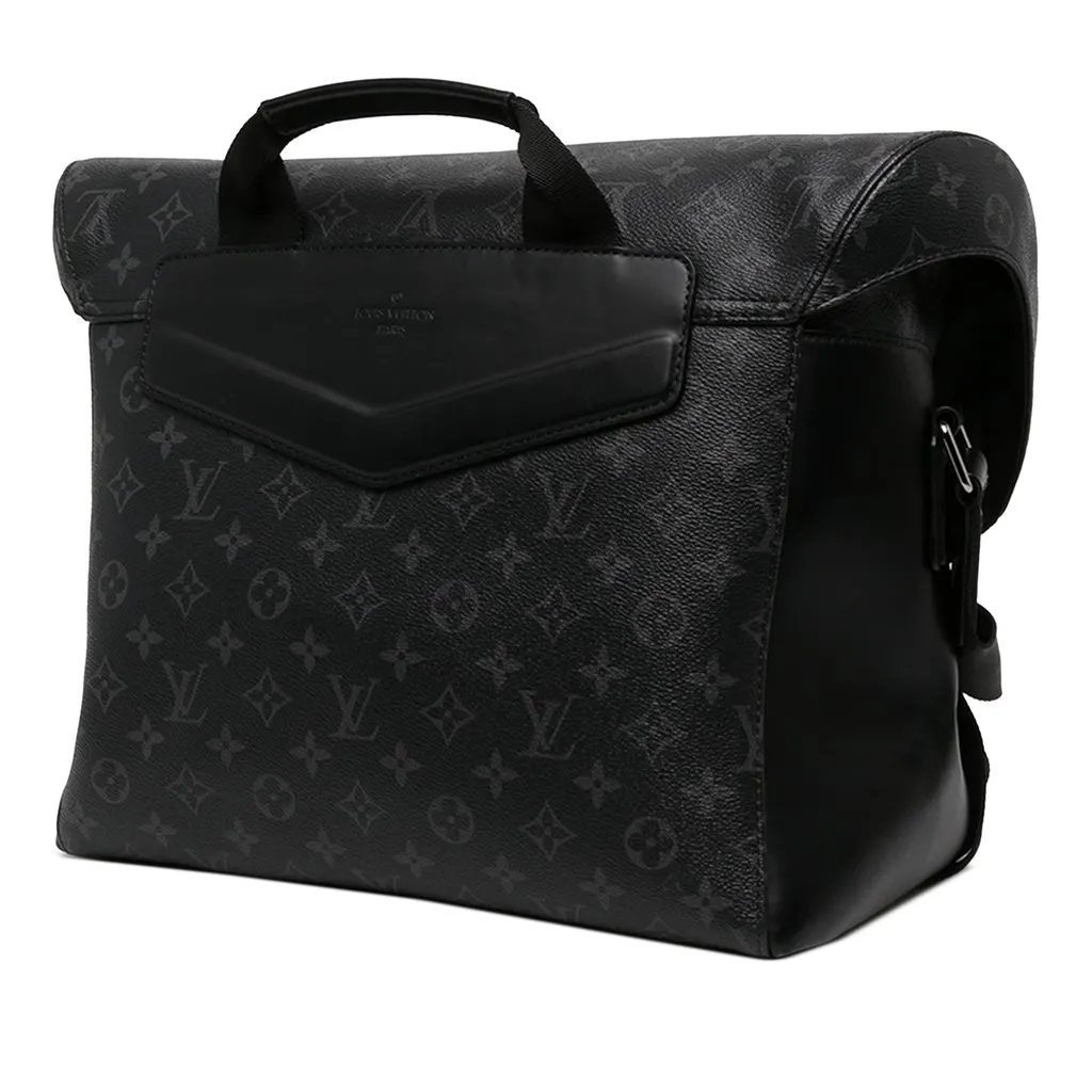 Louis Vuitton Monogram Eclipse Voyager MM Black Canvas Very good - Back View
