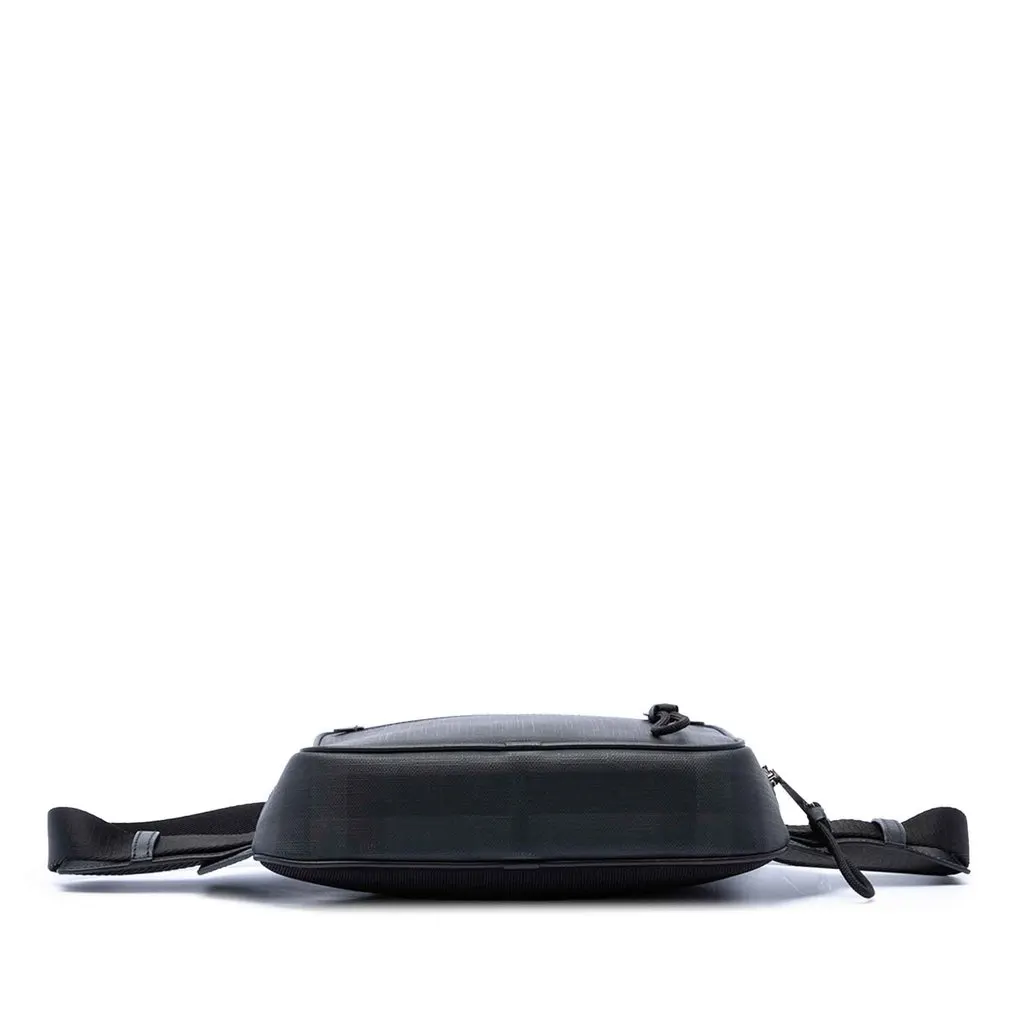 Burberry London Check Coated Canvas Belt Bag Black Canvas Very good - Inside View