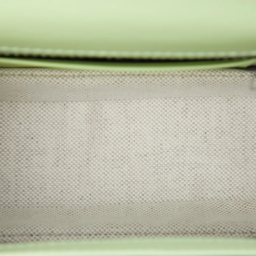 Gucci Mini Calfskin Web 1947 Bamboo Top Handle Bag Green Leather Very good - Model View