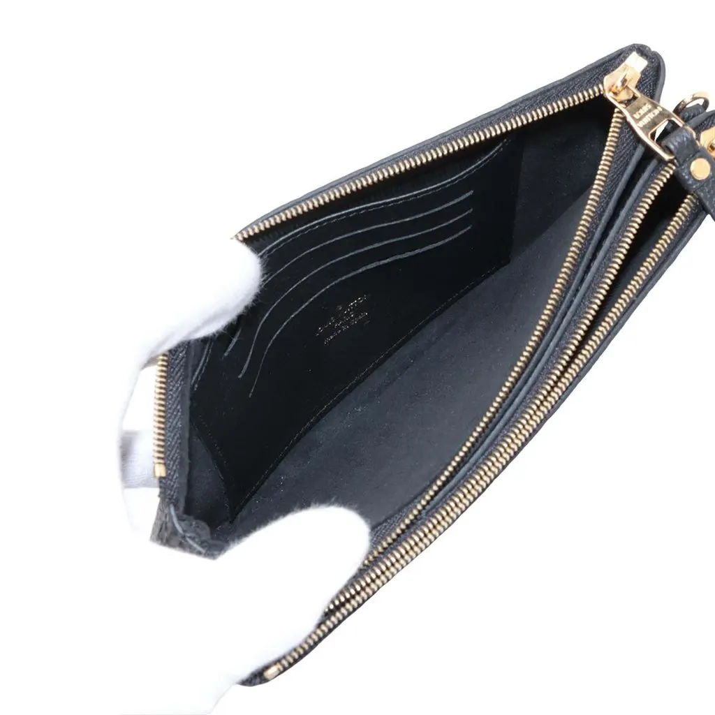 Louis Vuitton Monogram Empreinte Double Zip Pochette Black Leather Very good - Model View
