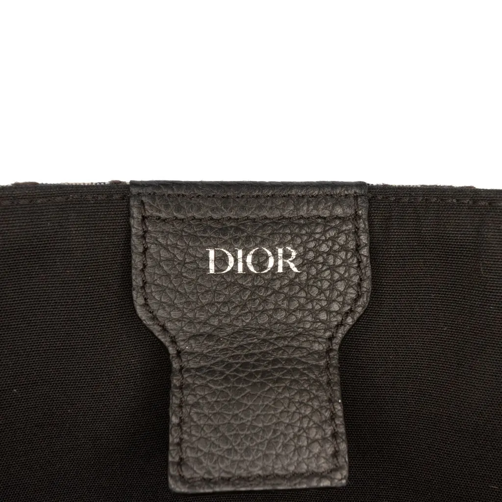 Dior Oblique Canvas and Leather Saddle Tote Blue Very good - Box View