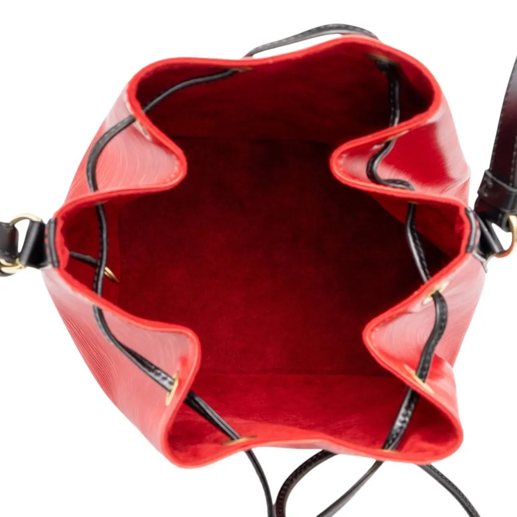 Louis Vuitton Epi Petit Bicolor Noe Red Leather Good - Model View