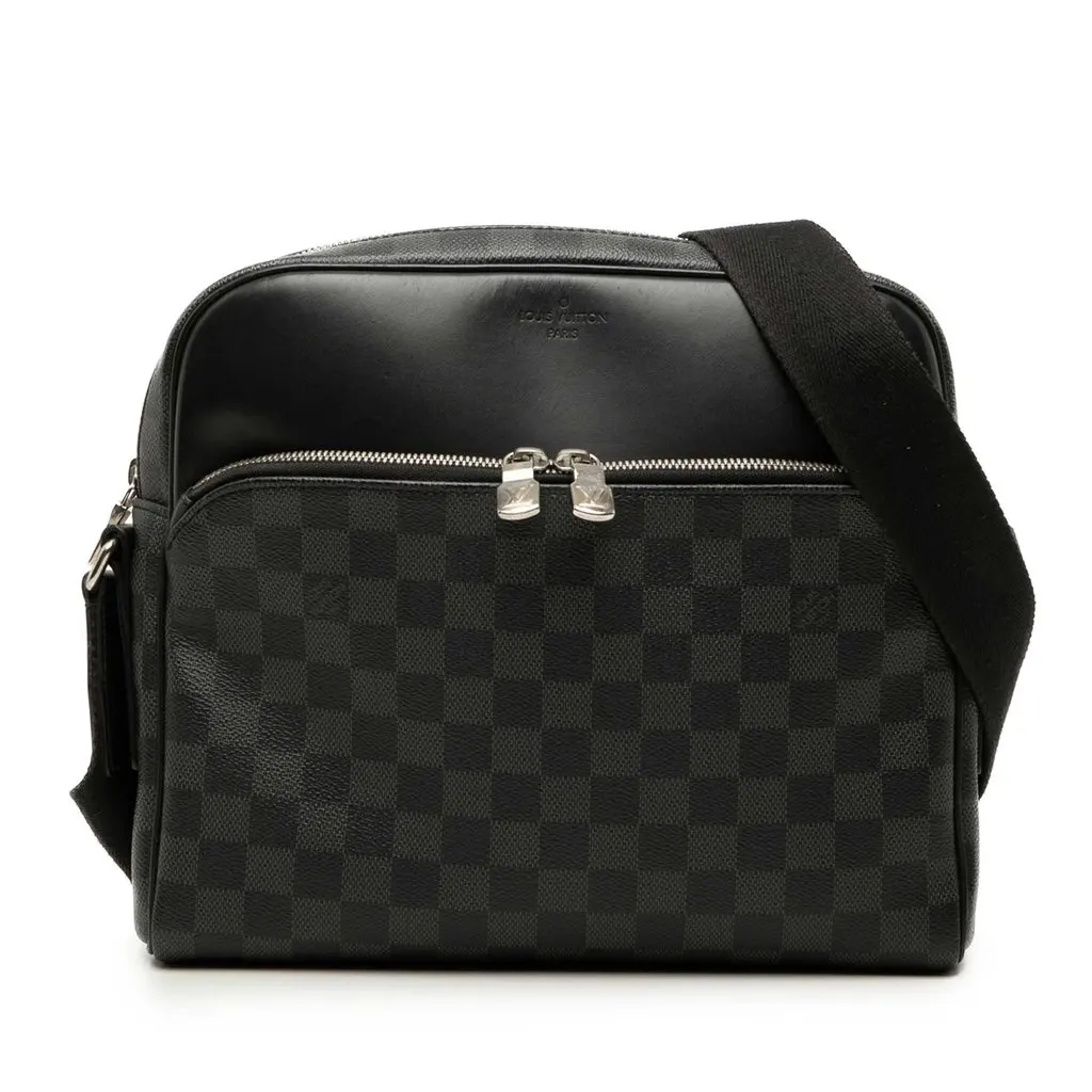 Louis Vuitton Damier Graphite Dayton Reporter PM Black Very good - Front View