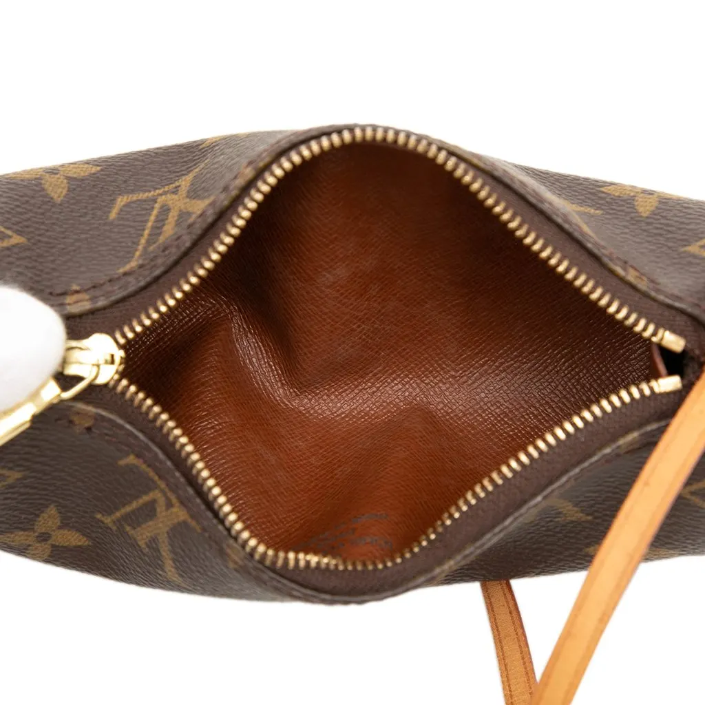 Louis Vuitton Monogram Papillon Pochette Brown Canvas Good - Model View