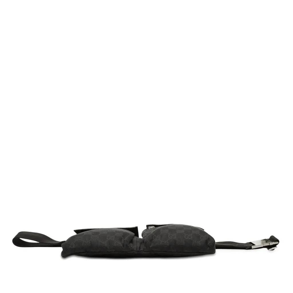 Gucci GG Canvas Double Pocket Belt Bag Black Very good - Inside View