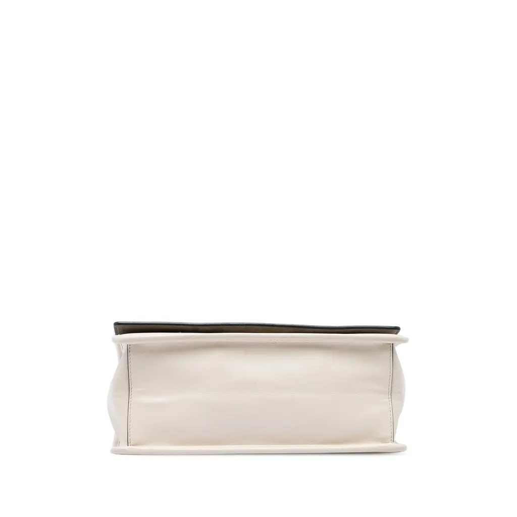 Fendi Smooth Leather Kan I F Satchel White Leather Very good - Inside View