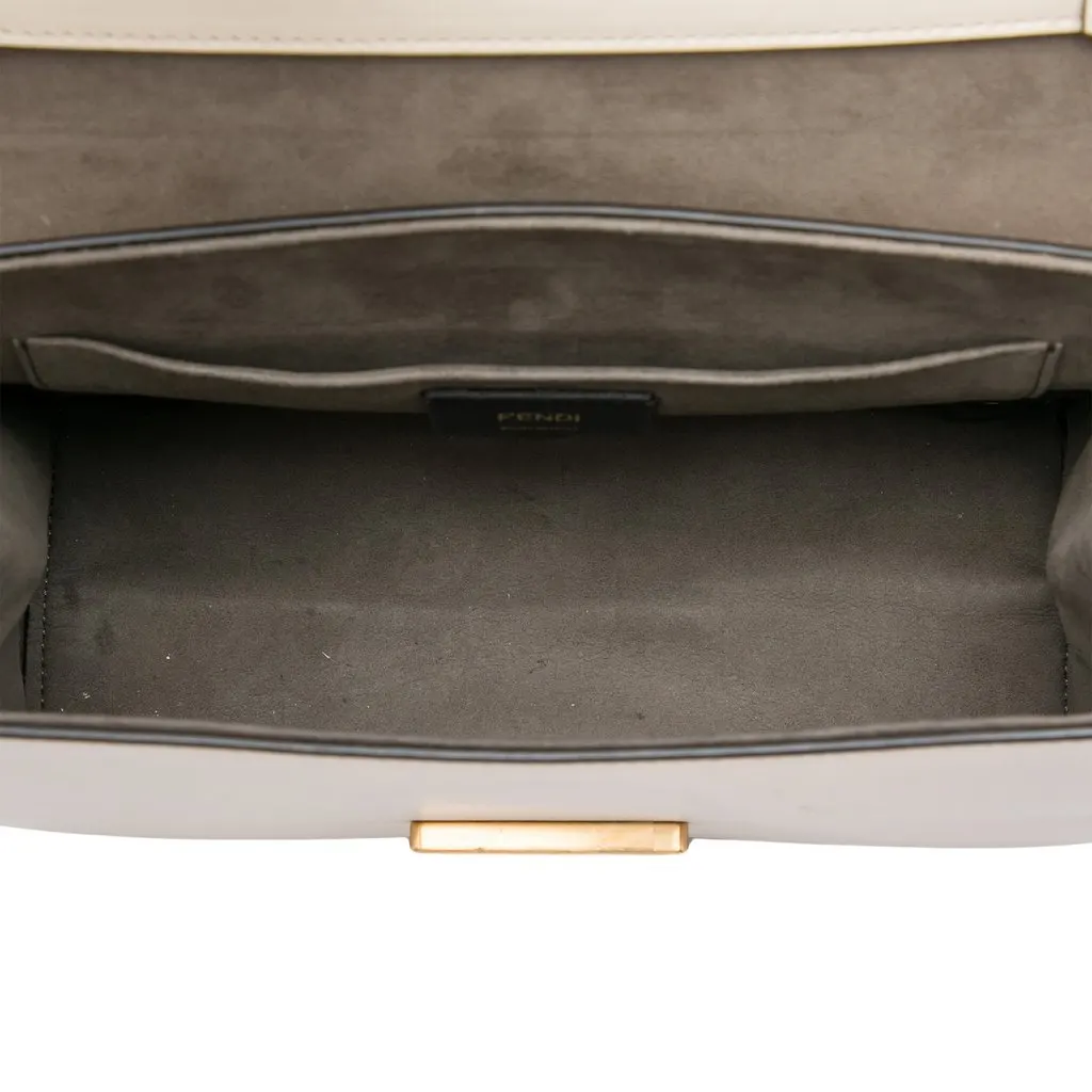 Fendi Smooth Leather Kan I F Satchel White Leather Very good - Model View
