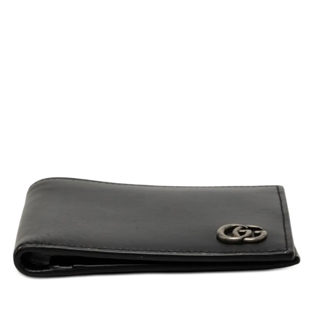Gucci GG Marmont Calfskin Bifold Small Wallet Black Leather Very good - Inside View