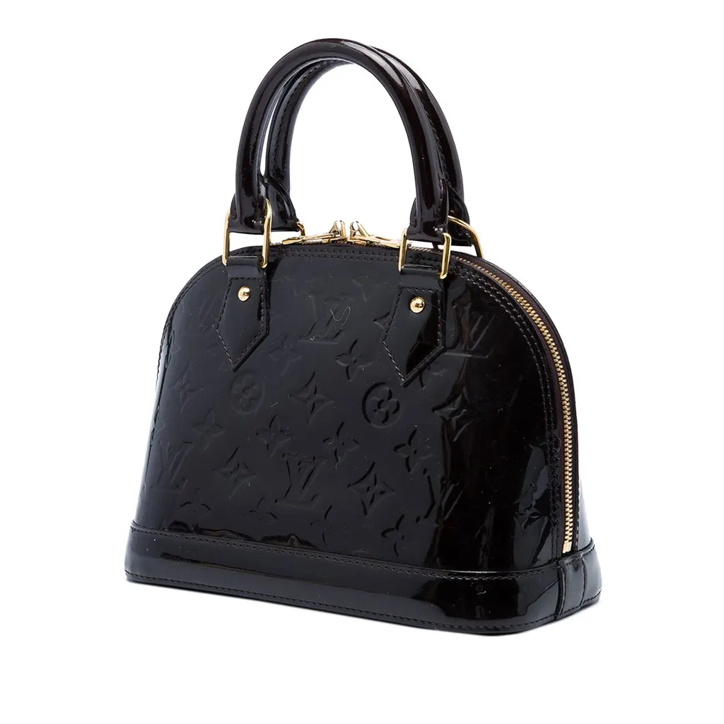 Louis Vuitton Monogram Vernis Alma BB Purple Leather Very good - Back View