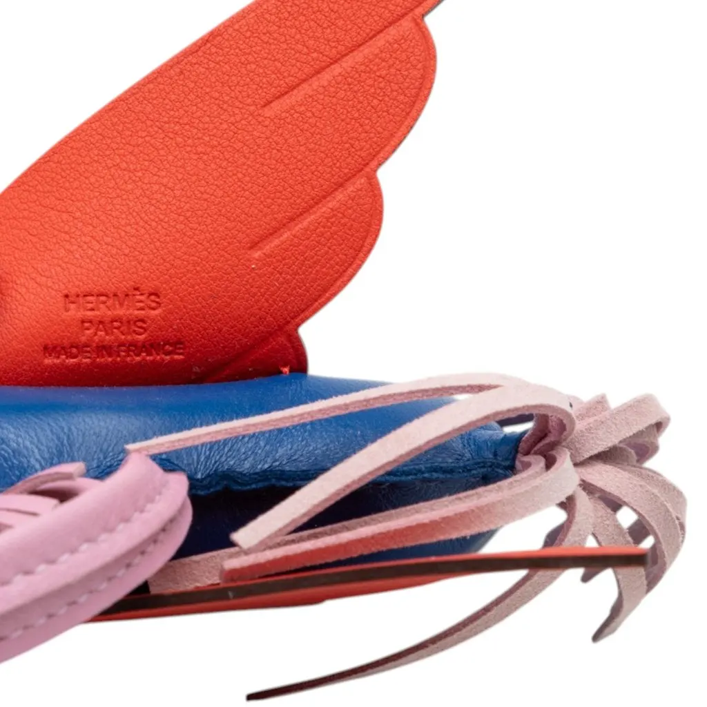 Hermès Milo Lambskin and Swift Grigri Rodeo Pegase Bag Charm PM Blue Leather Very good - Inside View