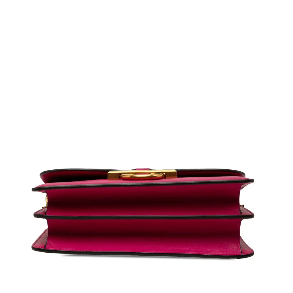 Salvatore Ferragamo Calfskin Gancini Joanne Crossbody Pink Leather Very good - Inside View