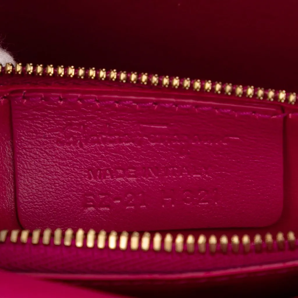 Salvatore Ferragamo Calfskin Gancini Joanne Crossbody Pink Leather Very good - Box View