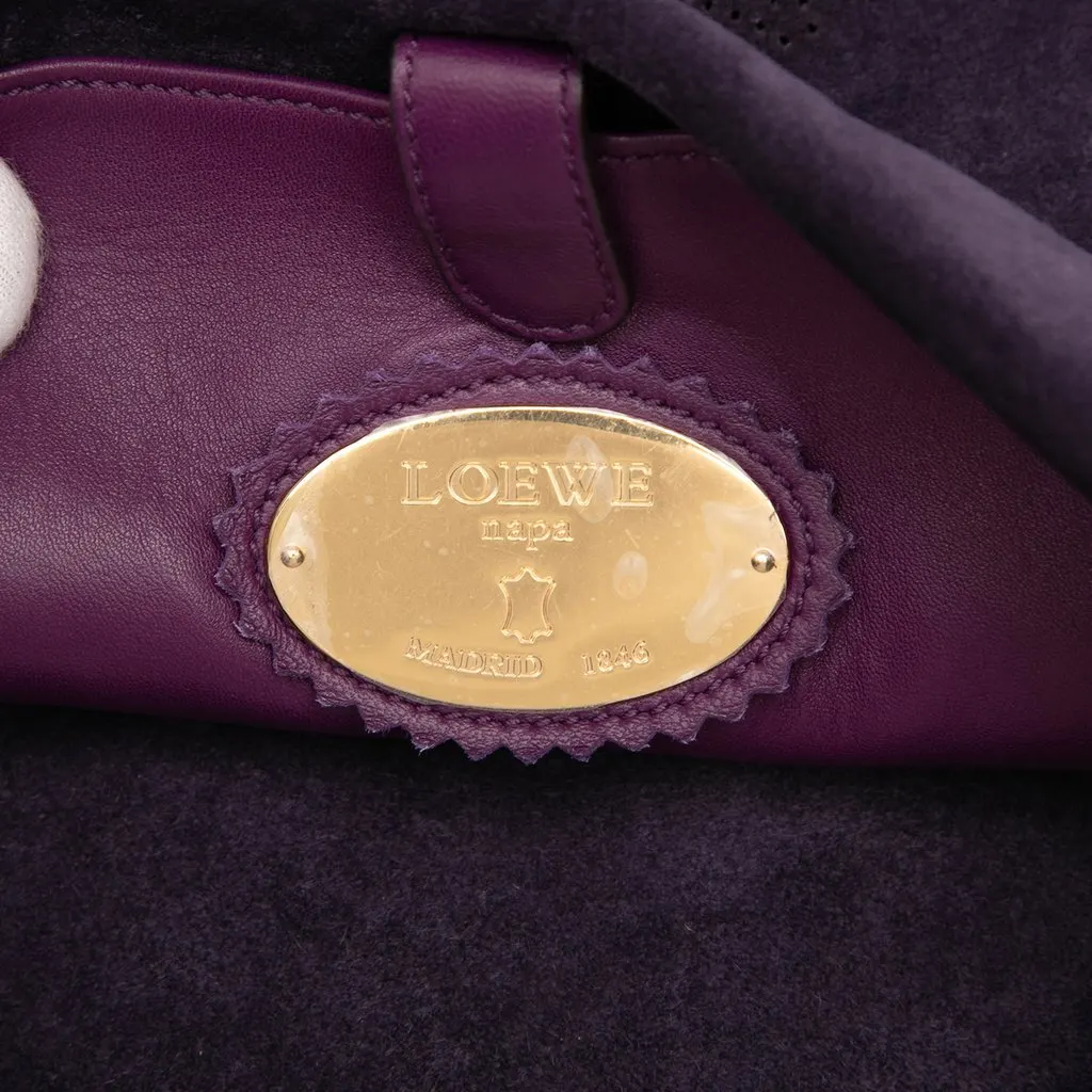 Loewe Nappa Anagram Tassel Crossbody Purple Leather Good - Box View