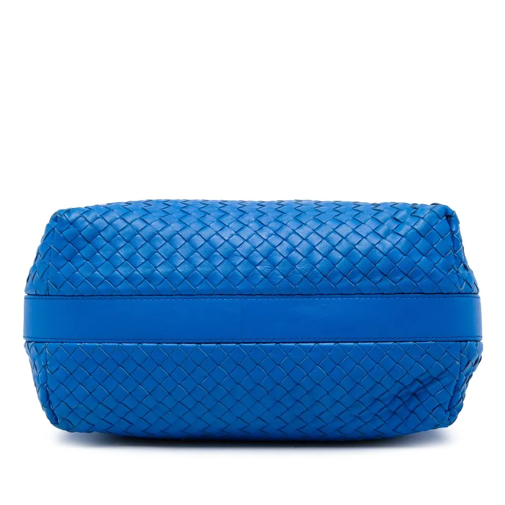 Bottega Veneta Nappa Intrecciato Shoulder Bag Blue Leather Very good - Inside View