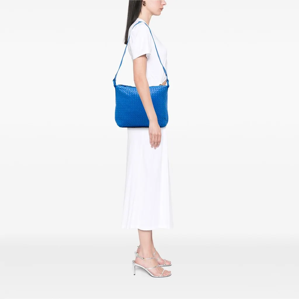 Bottega Veneta Nappa Intrecciato Shoulder Bag Blue Leather Very good - Box View