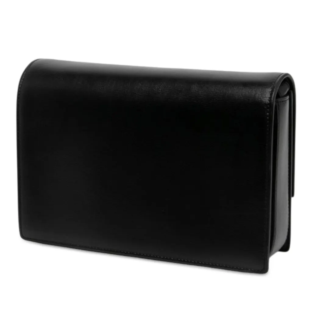 Saint Laurent Medium Calfskin and Suede Bellechasse Bag Black Leather Very good - Back View