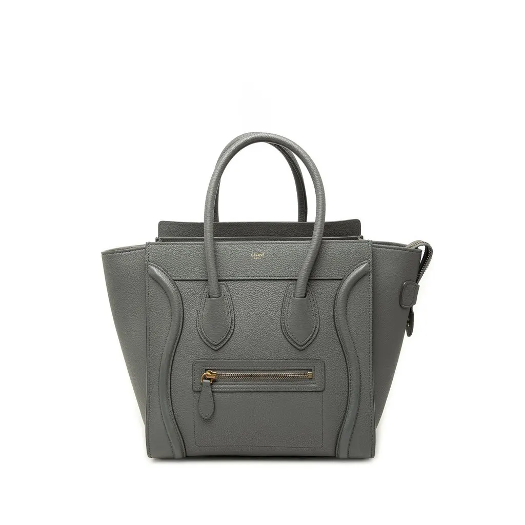 Celine Micro Calfskin Luggage Tote MultiColor Leather Good - Front View