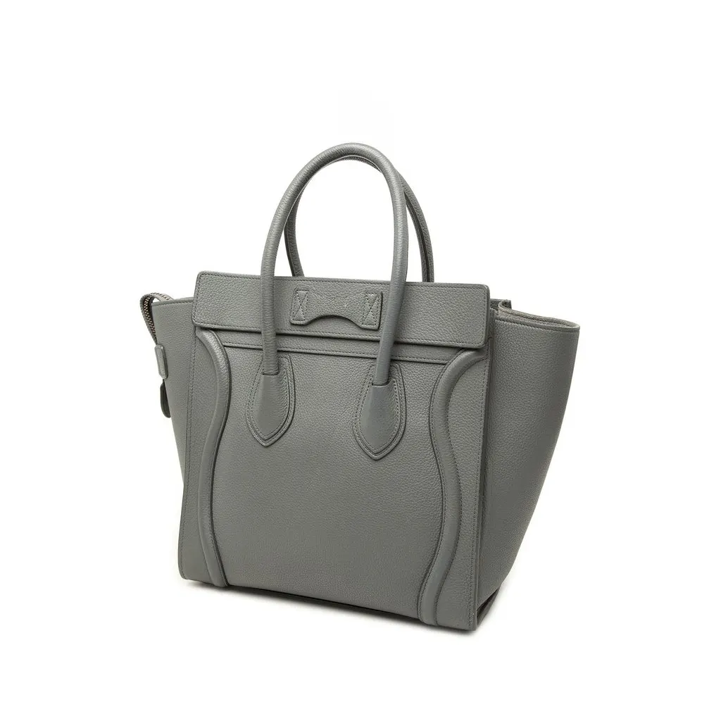 Celine Micro Calfskin Luggage Tote MultiColor Leather Good - Back View