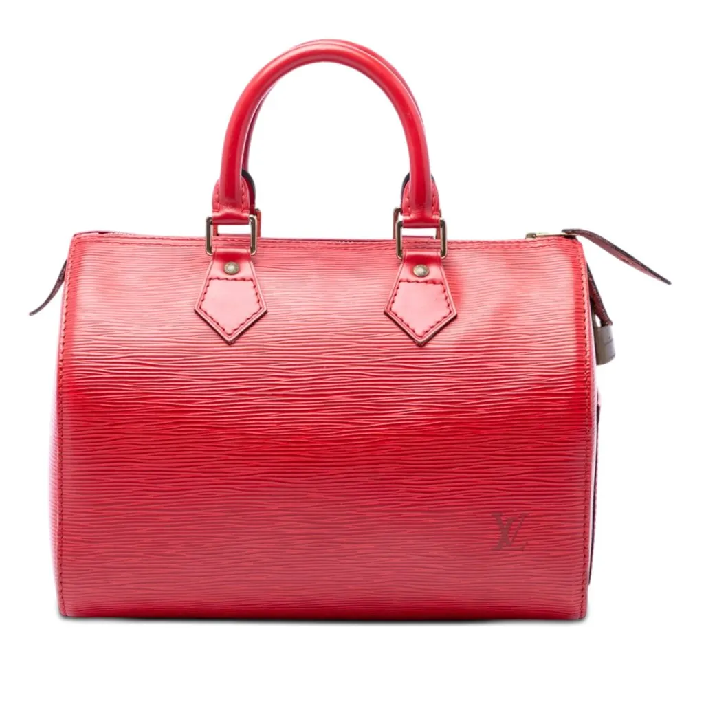 Louis Vuitton Epi Speedy 25 Red Leather Very good - Front View