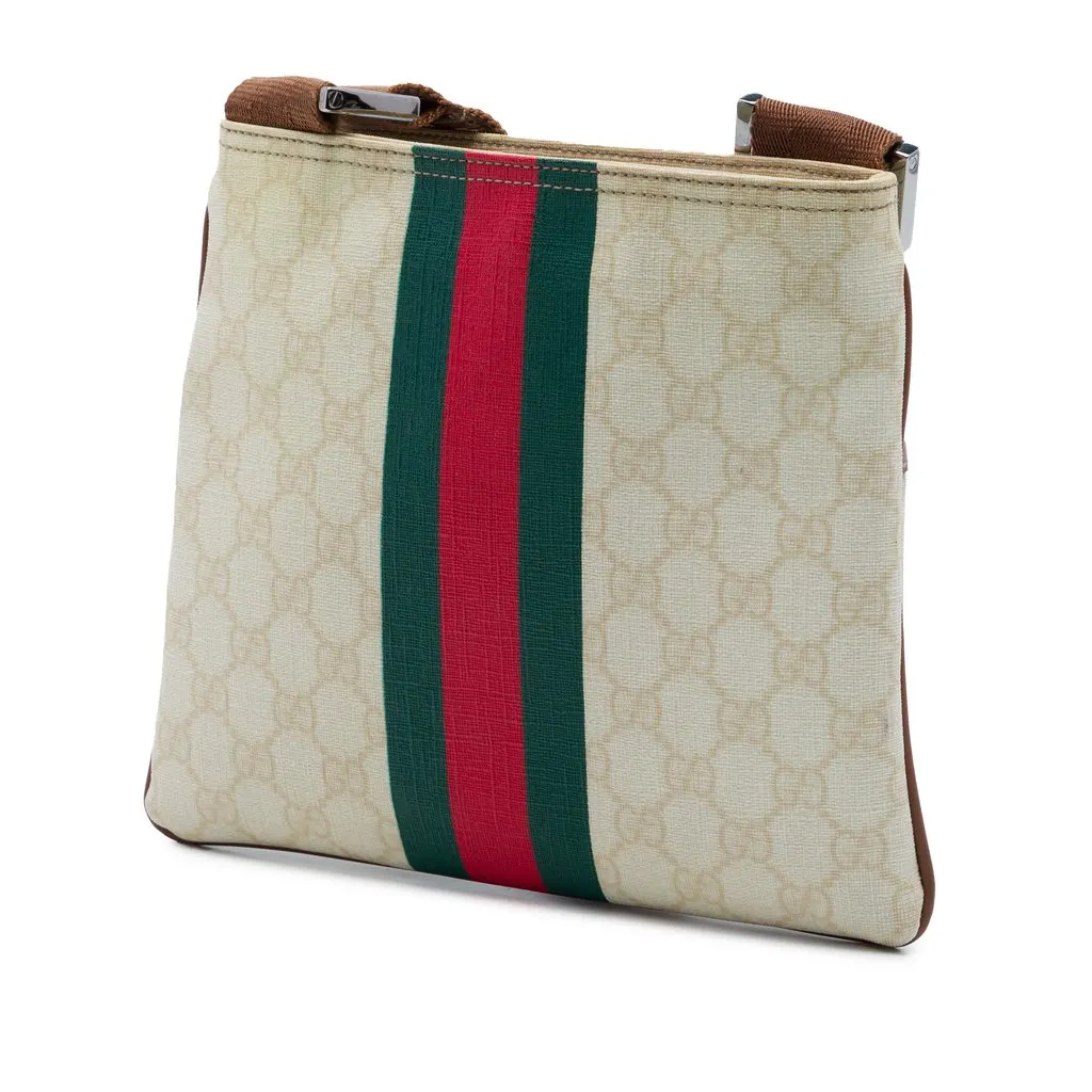 Gucci GG Supreme Web Crossbody White Very good - Back View