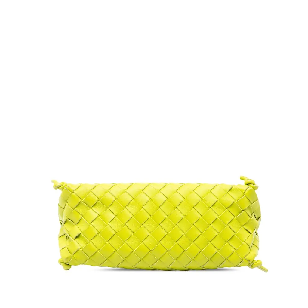 Bottega Veneta Nappa Intrecciato Shoulder Bag Green Leather Very good - Inside View