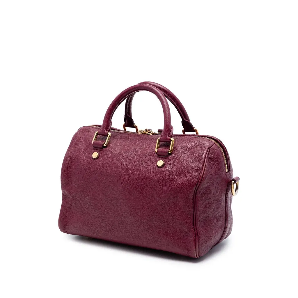 Louis Vuitton Monogram Empreinte Speedy Bandouliere 25 Red Leather Very good - Back View