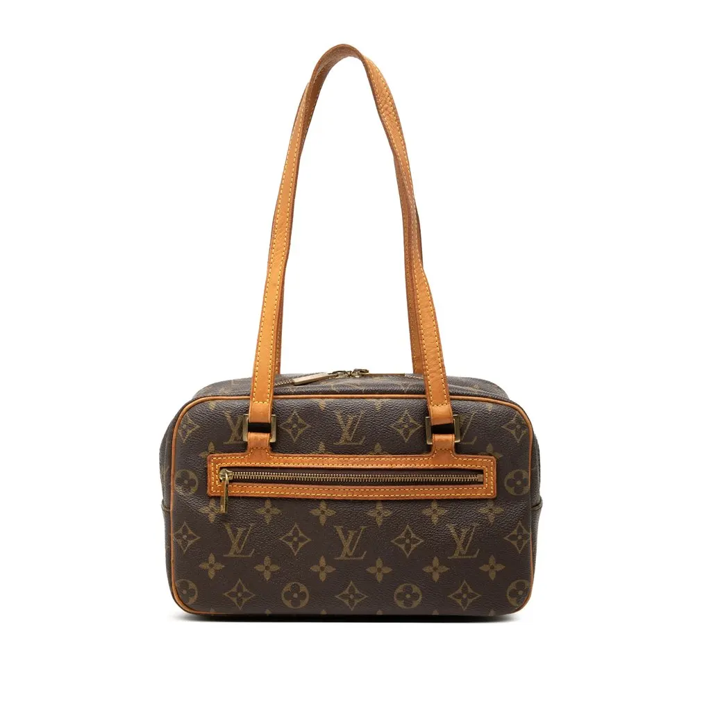 Louis Vuitton Monogram Cite MM Brown Canvas Good - Front View