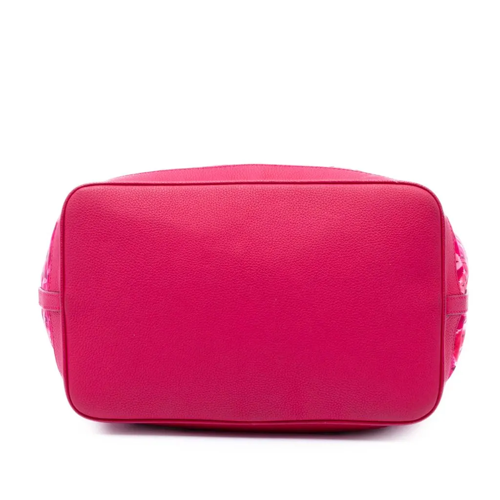 Louis Vuitton Limited Edition Monogram Nylon Ikat Noefull MM Pink Good - Inside View