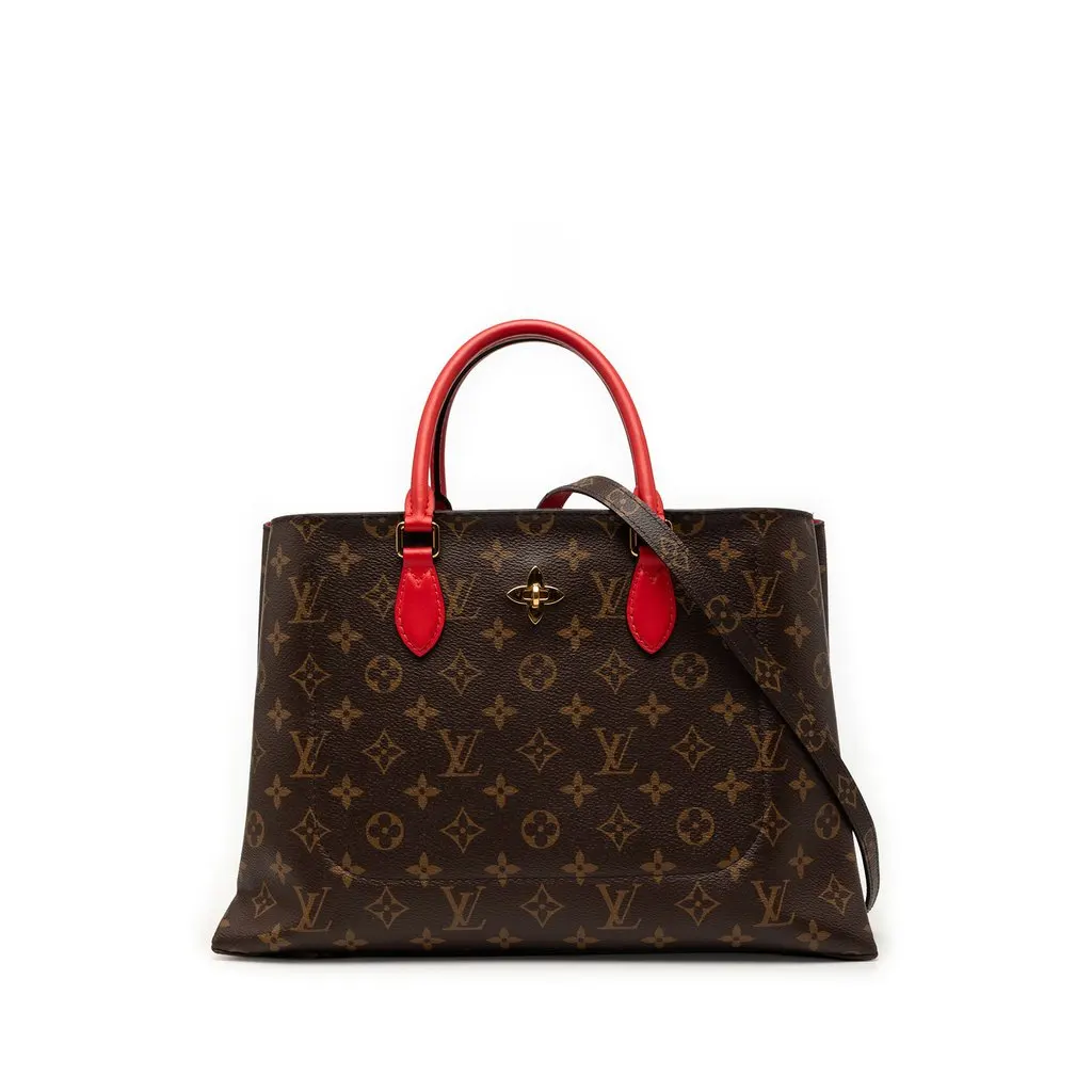 Louis Vuitton Monogram Flower Tote Brown Very good - Front View