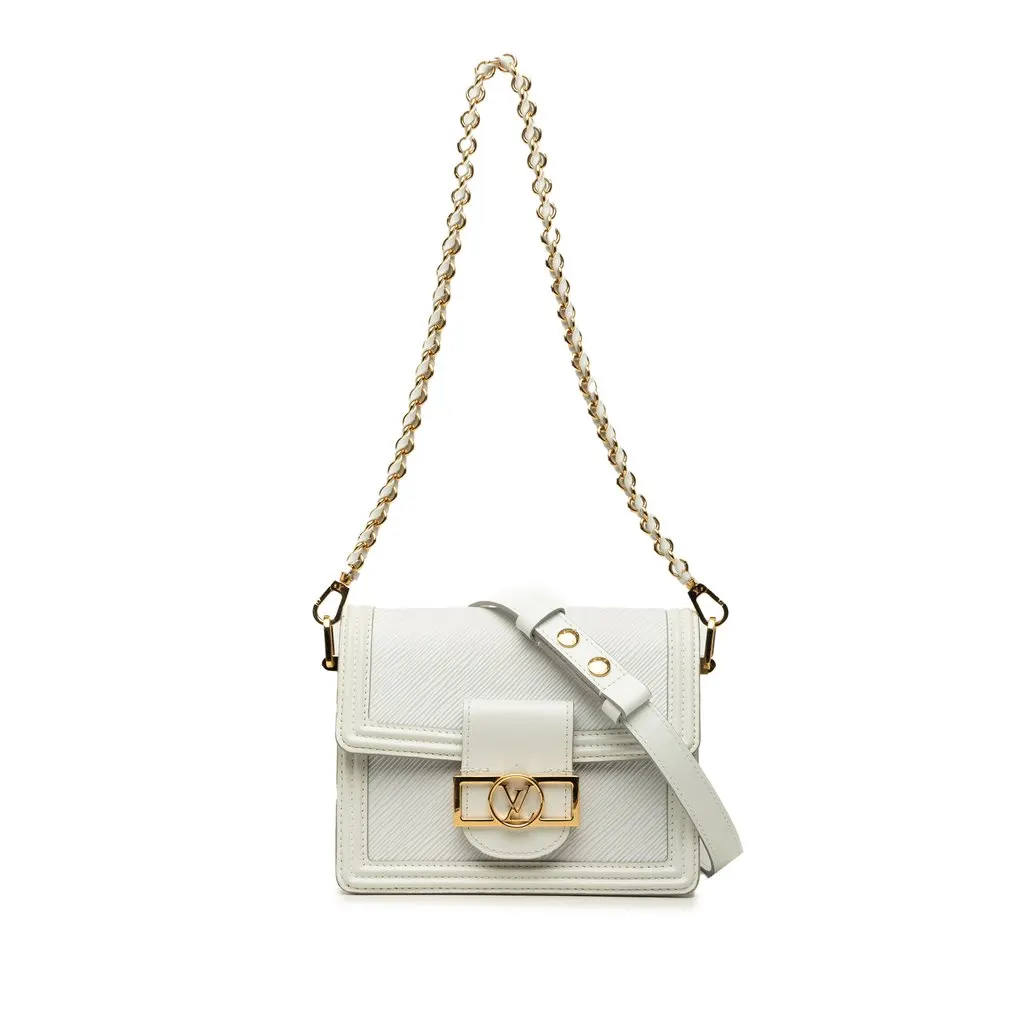 Louis Vuitton Epi Mini Dauphine White Leather Very good - Front View