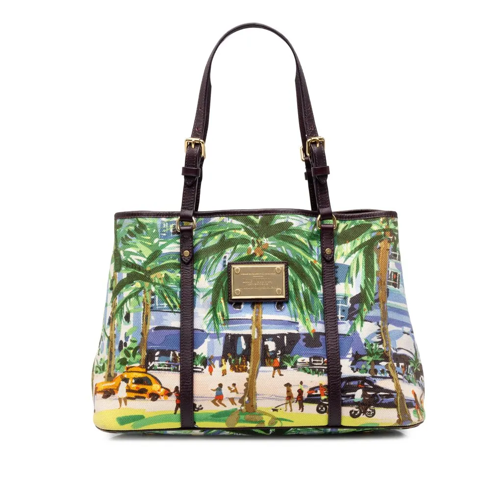 Louis Vuitton Ailleurs Cabas Promenade PM Blue Canvas Very good - Front View