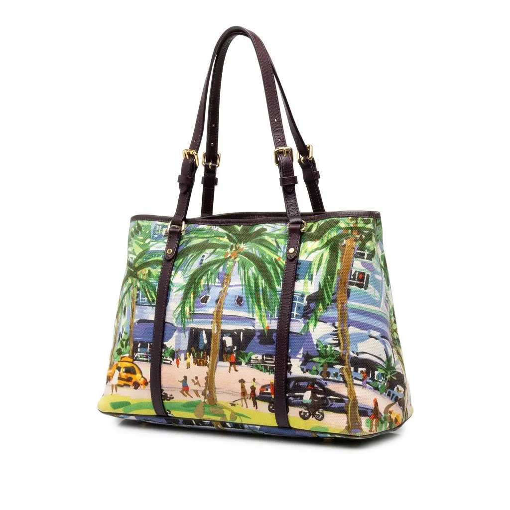 Louis Vuitton Ailleurs Cabas Promenade PM Blue Canvas Very good - Back View