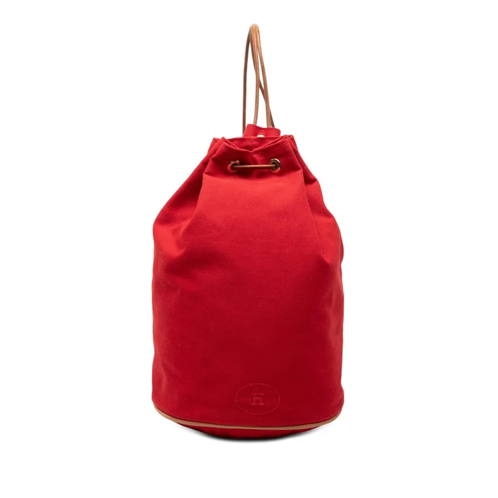 Hermès Toile Polochon Mimile Red Very good - Front View