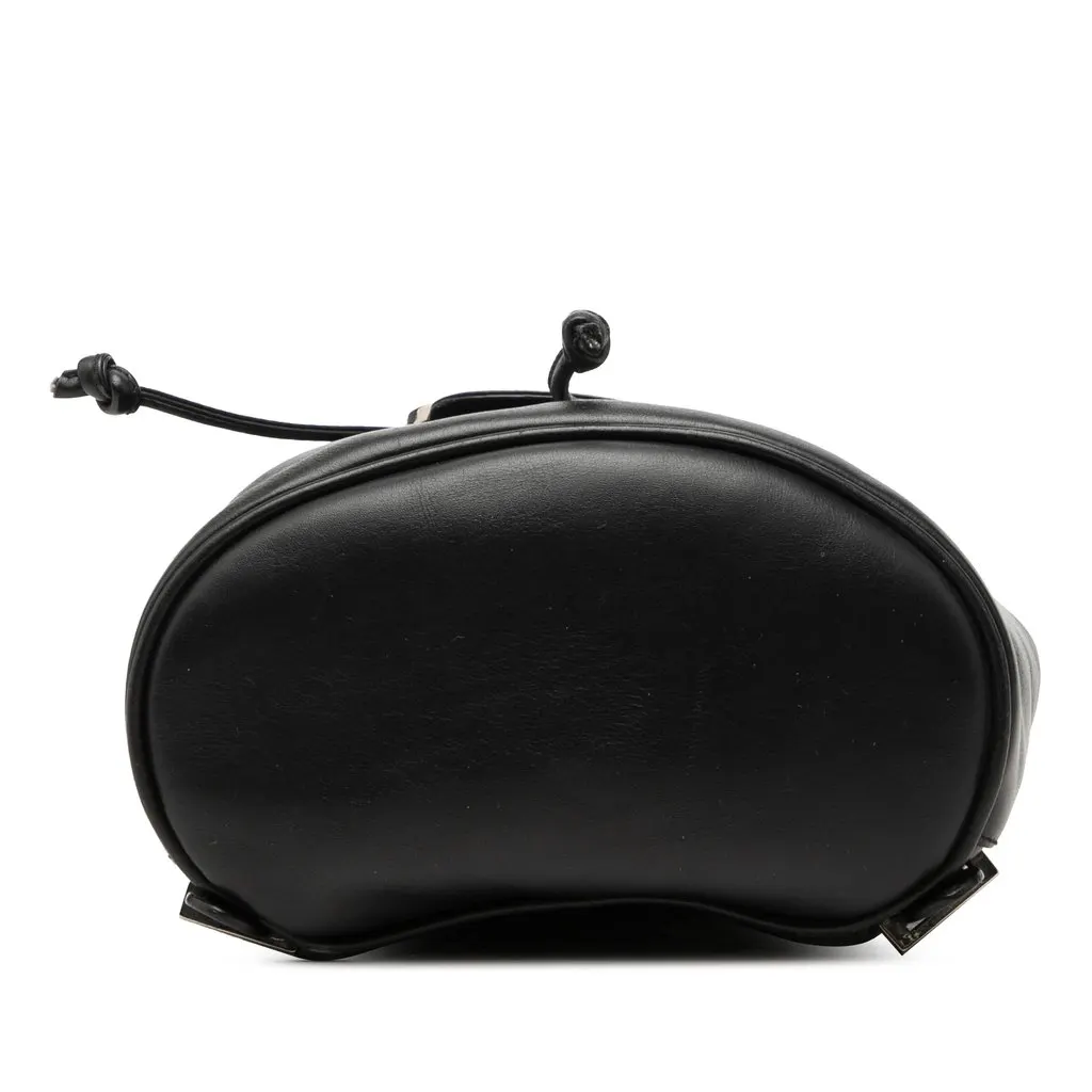 Salvatore Ferragamo Leather Double Gancini Backpack Black Leather Very good - Inside View