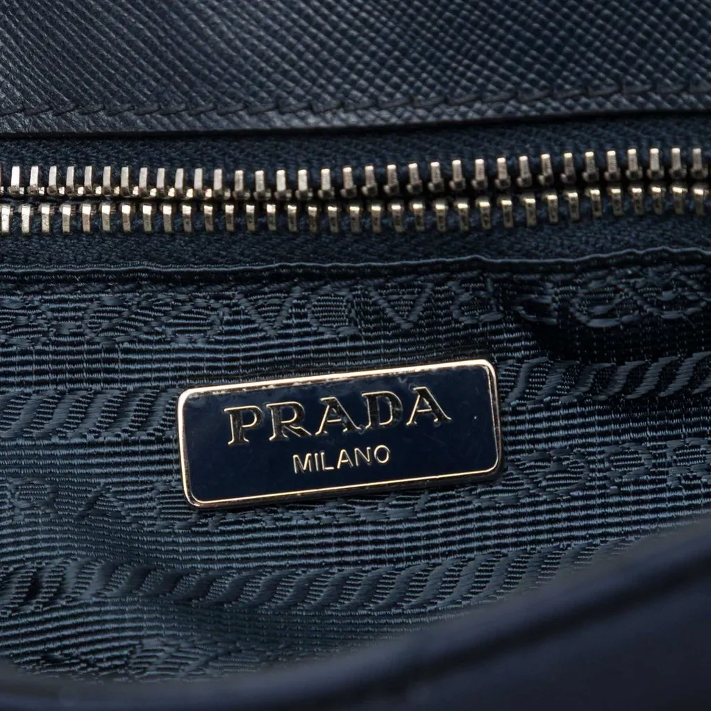 Prada Impuntu Tessuto Crossbody Blue Polyamide Very good - Box View