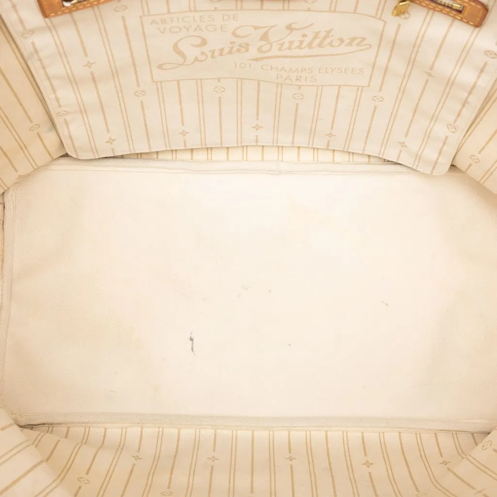 Louis Vuitton Damier Azur Neverfull GM White Very good - Model View
