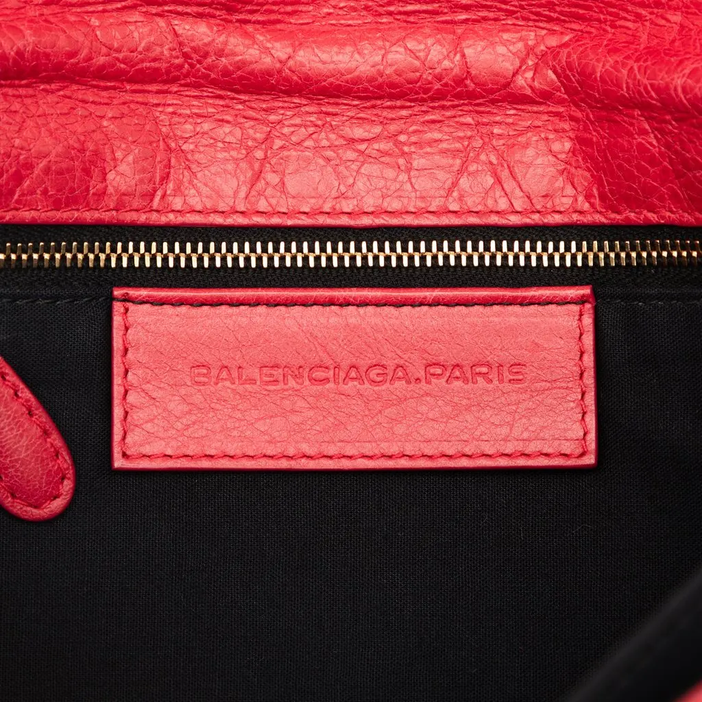 Balenciaga Lambskin Motocross Giant 12 Envelope Clutch Red Leather Very good - Box View